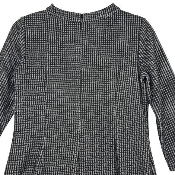 Boden Opal Jersey Dress Women 8P Petite Jacquard Houndstooth Mod Shift Mock Neck - Picture 9 of 12